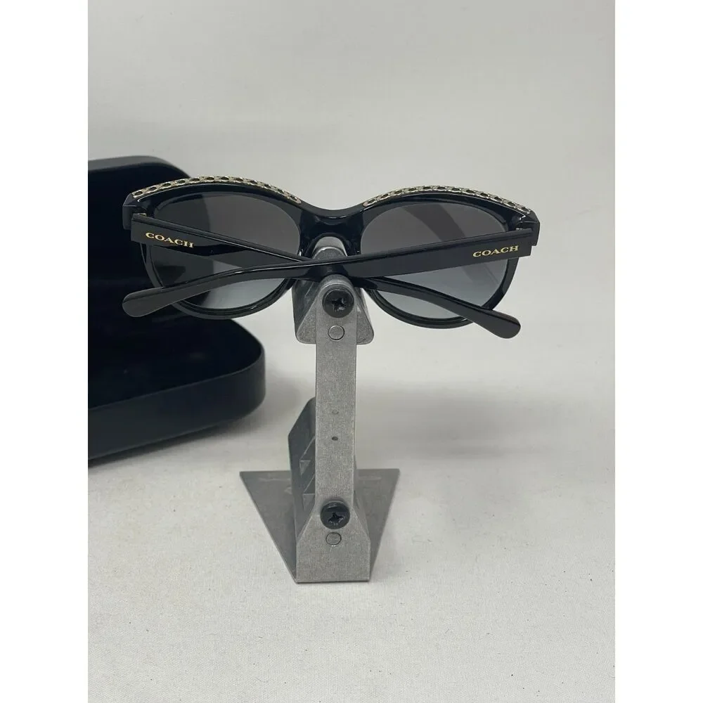 Coach Sunglasses Women's HC8297U Black Frame - Grey Gradient Lens 52-19-140mm